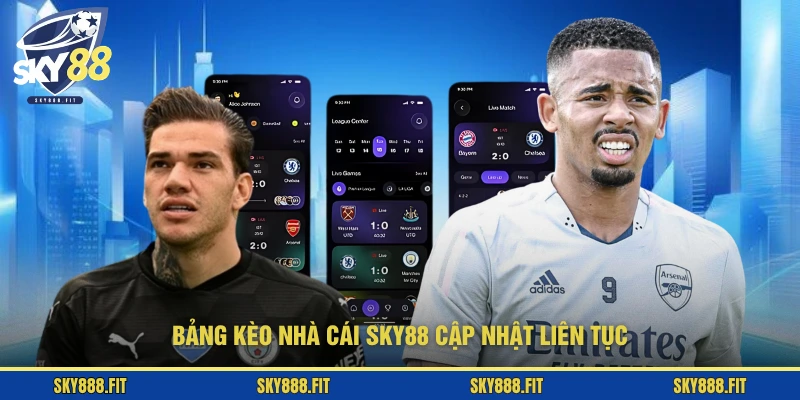 Bảng kèo nhà cái SKY88 cập nhật liên tục