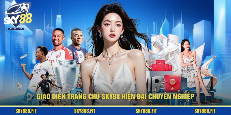 Giao diện trang chủ SKY88 hiện đại chuyên nghiệp